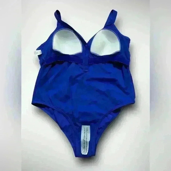 Womens Blue One Piece Swimsuit Size 20W Adjustable Straps by Xhilaration - Picture 7 of 8